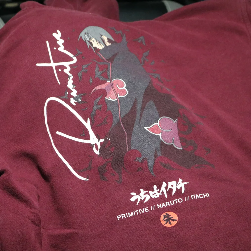 Primitive Naruto Itachi Maroon Graphic Hoodie - Picture 1 of 5